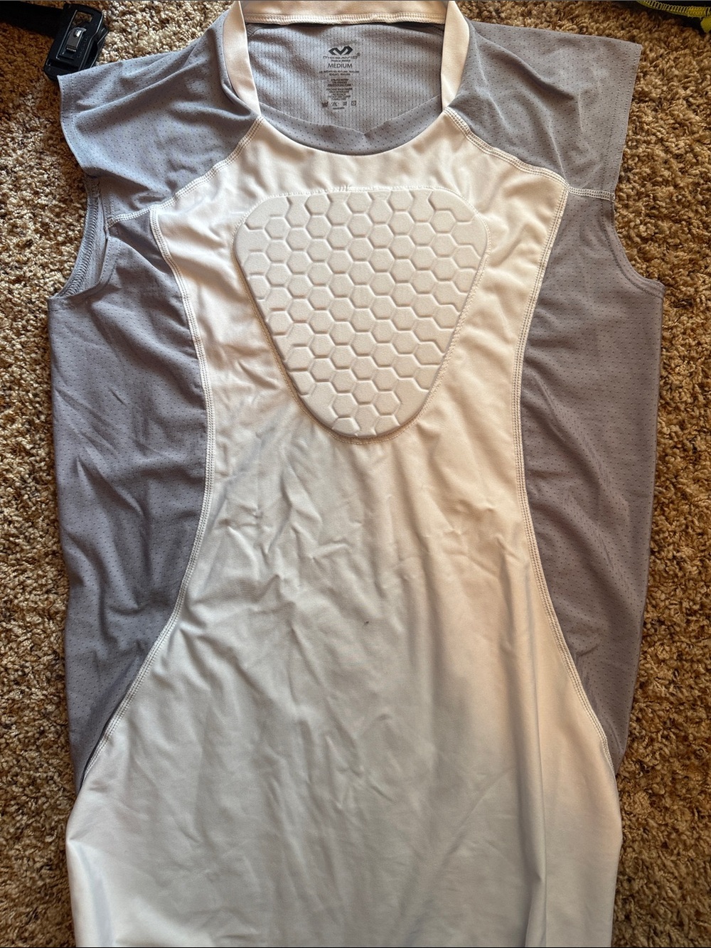 McDavid White and Gray chest protector Tank